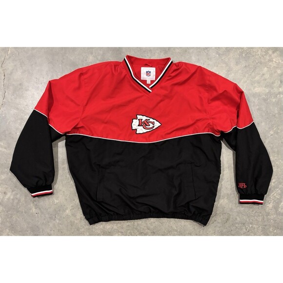 NFL Other - Vintage Kansas City Chiefs Lined Windbreaker Jacket Mens 2XL Red Black